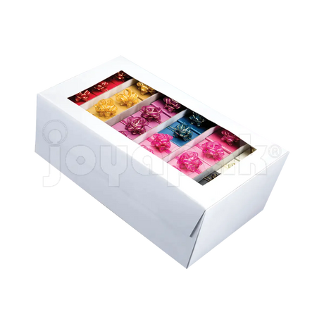Caja con Moño de Flor para Aretes / Cadena con Dije