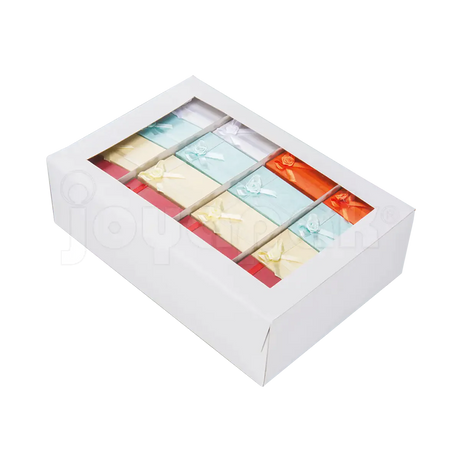 Caja con Moño de Flor Cuadrada para Aro