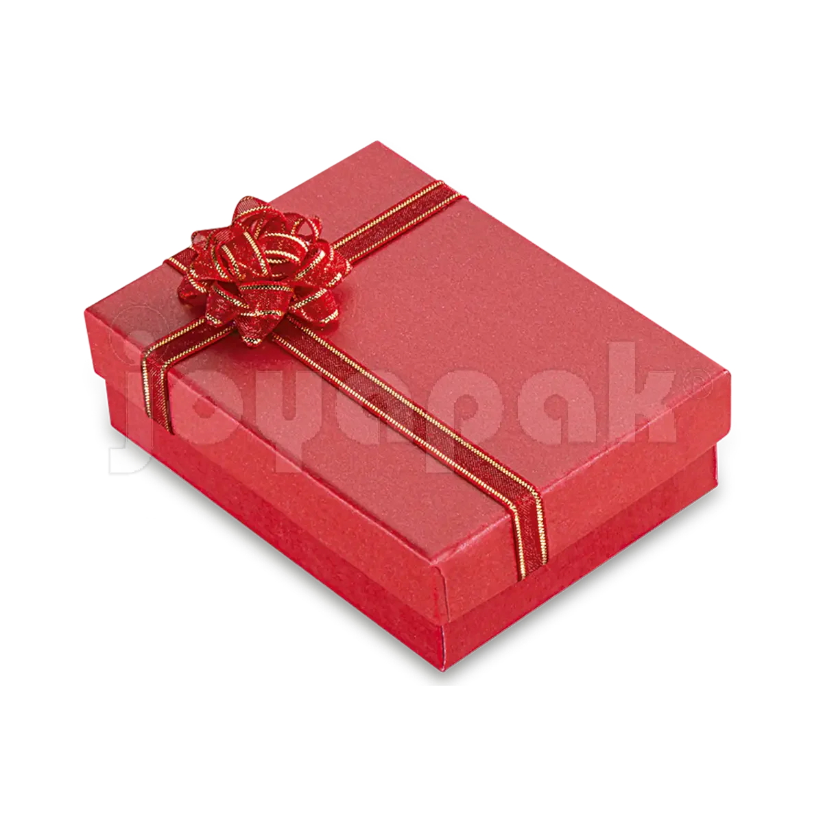 aja de cartón colorida con moño para juego de cadena y dije.