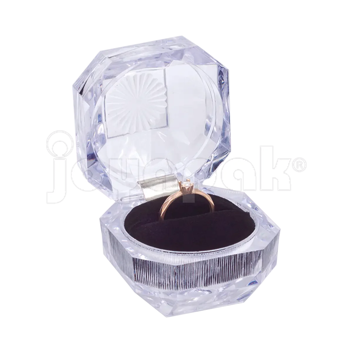Estuche Acrílico Cristal para Anillo Diamante