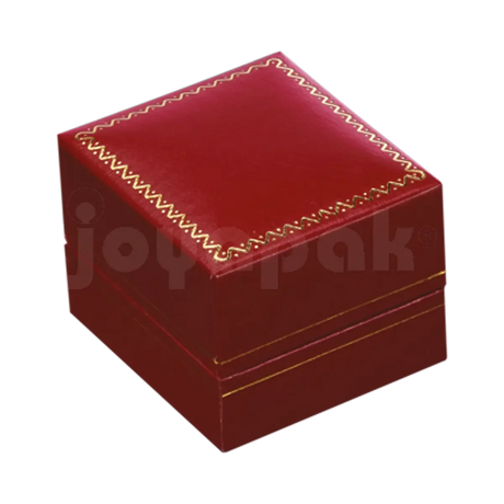 Estuche Carte color rojo para joyería y dije, caja abierta mostrando interior.