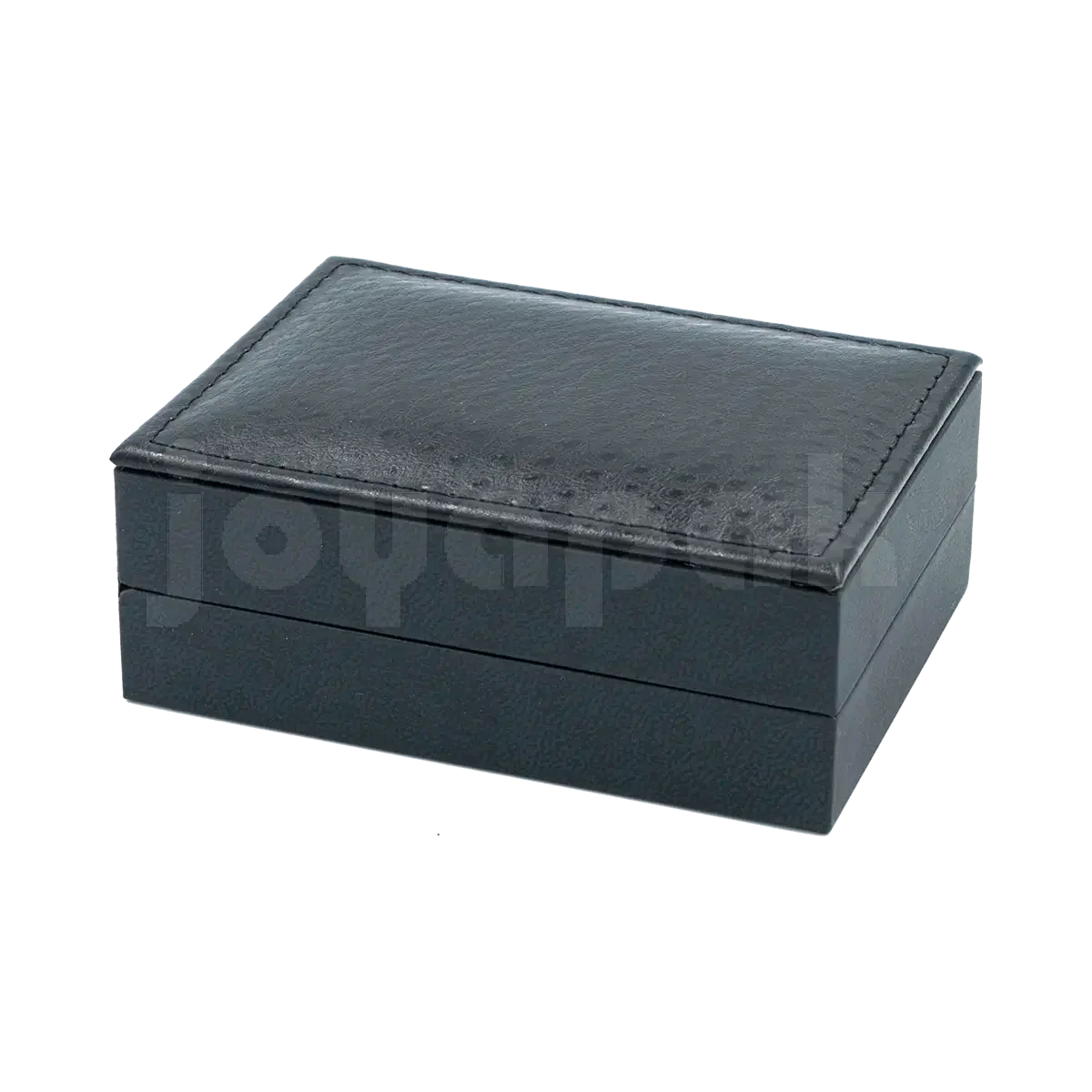 Estuche Italia color negro para cadena con dije, caja cerrada vista frontal.