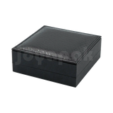 Estuche Italia de color negro con marco interior dorado grande para juego, vista cuadrada amplia de frente cerrada.