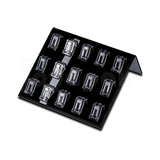 Exhibidor de acrílico negro 6634 para joyería.