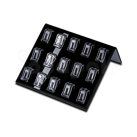 Exhibidor de acrílico negro 6634 para joyería.