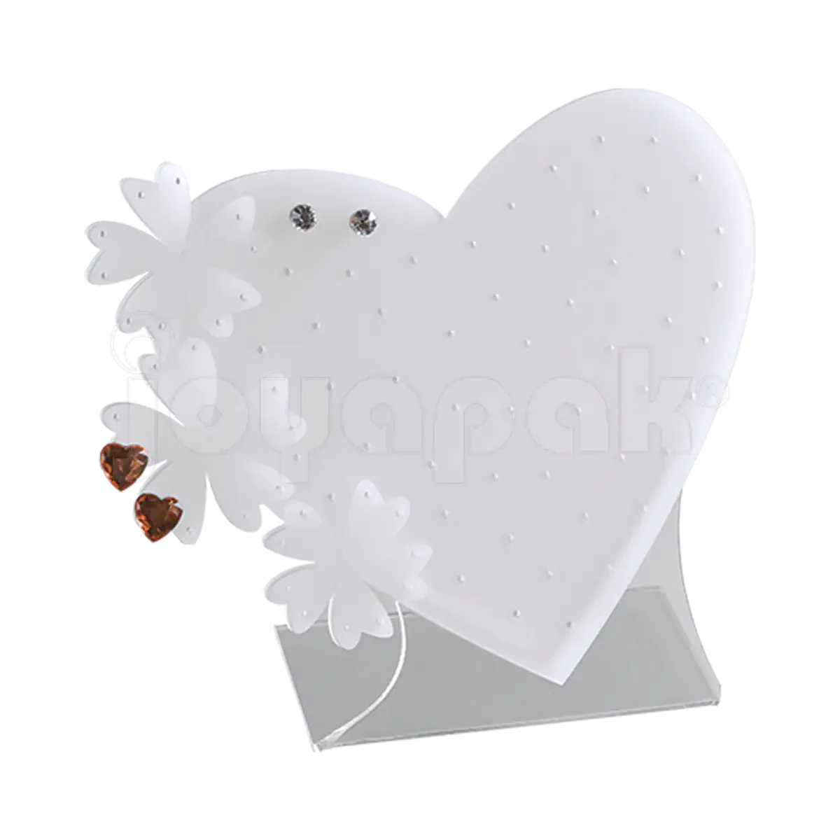 Exhibidor de Acrílico Corazón para Broqueles