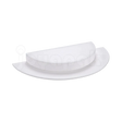Exhibidor de madera y tela blanco 5975 para juego de collar mediano y pulsera.