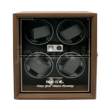 Estuche de Madera Giratorio con Luz LED 4 Relojes