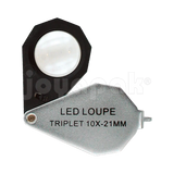 Lupa 21mm 10X con Luz Blanca y Ultravioleta
