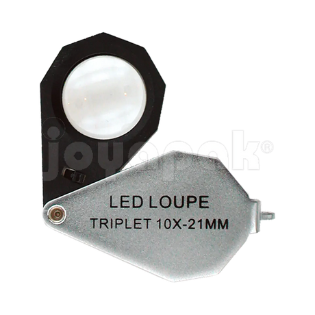 Lupa 21mm 10X con Luz Blanca y Ultravioleta