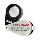 Lupa 21mm 10X con Luz Blanca