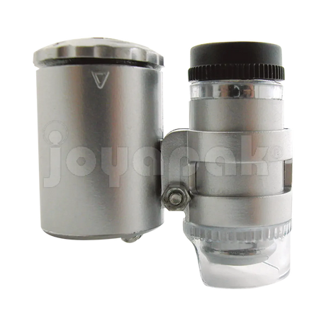 Microscopio de Bolsillo 60X con Luz Led y UV